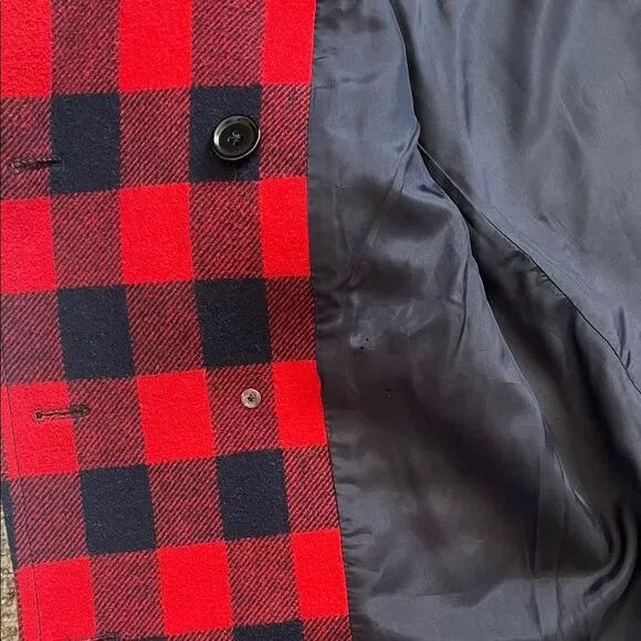 Like New! J. Crew Wool Blend Buffalo Check Peacoat Red and Blue in Size 2 - Picture 16 of 16